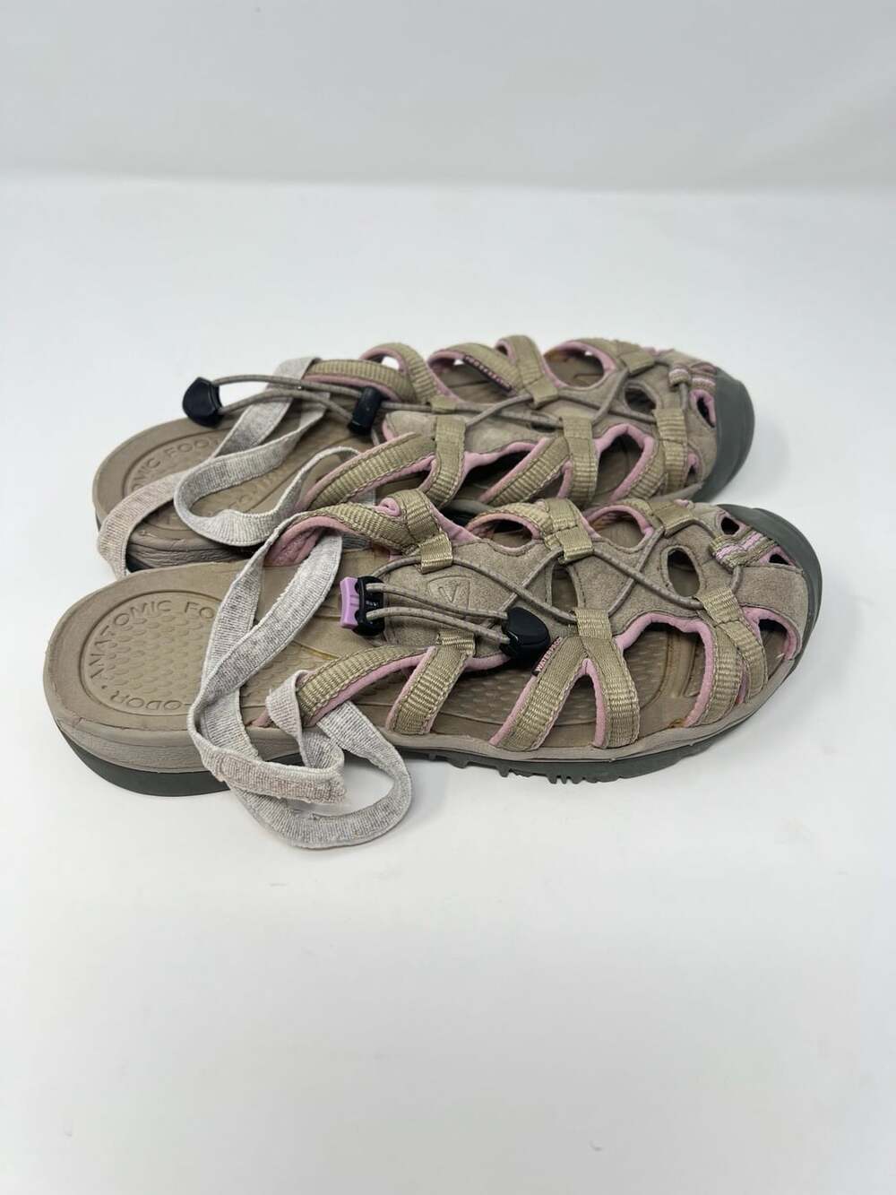 Keen Whisper Waterproof Women's Sandals Size 7.5 Khaki Pink